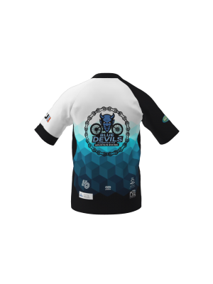 Podiumwear Men's Silver Short Sleeve MTB Jersey (Cycling) Back View