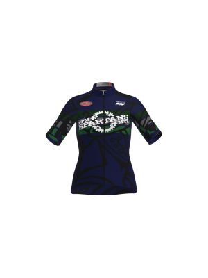 Podiumwear Women's Gold Full Zip Jersey (Cycling) Front View