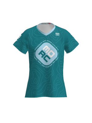 Podiumwear Women's Silver Short Sleeve MTB Jersey (Cycling) Front View