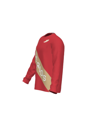 Podiumwear Unisex Crew Neck LS Tee (Running) Side View