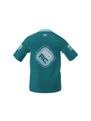 Podiumwear Men's Silver Short Sleeve MTB Jersey (Cycling) Back View