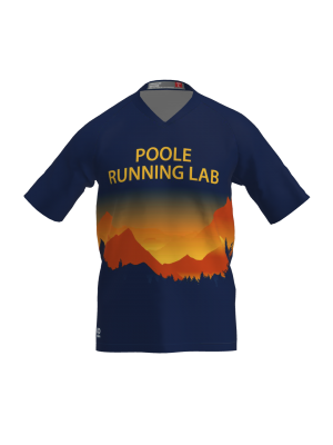 Podiumwear Men's V-Neck Tee (Running) Front View