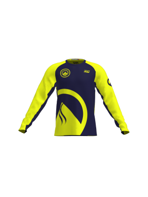 Podiumwear Unisex Silver Long Sleeve Tech Tee (Cycling) Front View