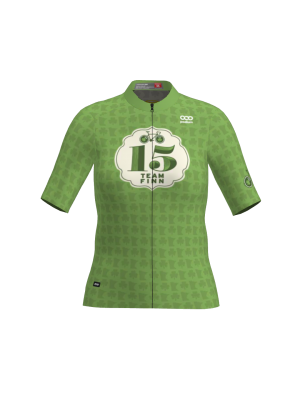 Podiumwear Women's Gold Full Zip Jersey (Cycling) Front View