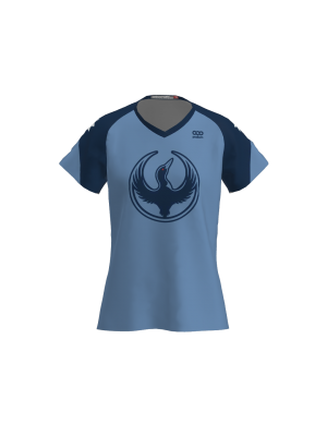 Podiumwear Women's Silver Short Sleeve MTB Jersey (Cycling) Front View