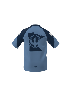 Podiumwear Men's Silver Short Sleeve MTB Jersey (Cycling) Back View