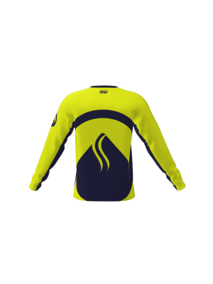 Podiumwear Unisex Silver Long Sleeve Tech Tee (Cycling) Back View