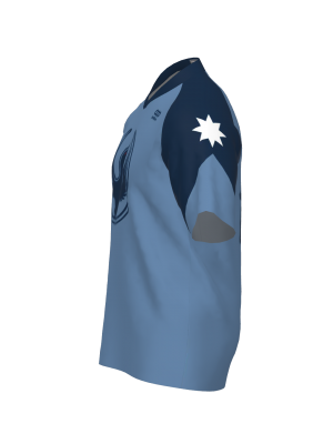 Podiumwear Men's Silver Short Sleeve MTB Jersey (Cycling) Side View