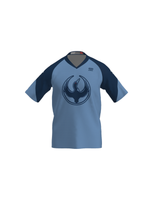 Podiumwear Men's Silver Short Sleeve MTB Jersey (Cycling) Front View