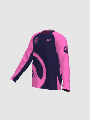 Podiumwear Unisex Silver Long Sleeve Tech Tee (Cycling) Side View