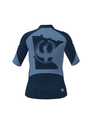 Podiumwear Women's Gold Full Zip Jersey (Cycling) Back View