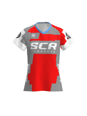 Podiumwear Women's Silver Short Sleeve MTB Jersey (Cycling) Front View