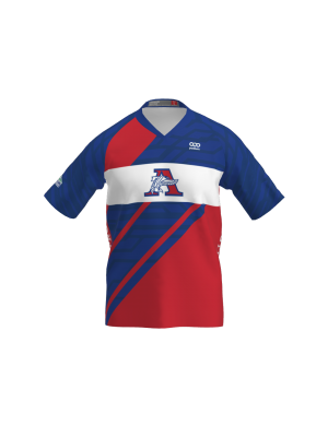 Podiumwear Men's Silver Short Sleeve MTB Jersey (Cycling) Front View