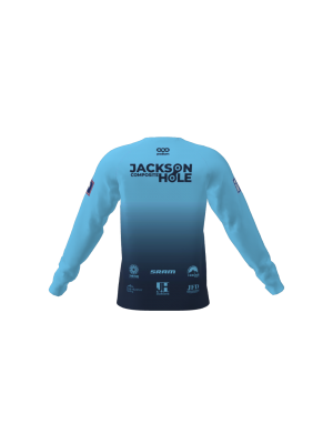 Podiumwear Unisex Silver Long Sleeve Tech Tee (Cycling) Back View