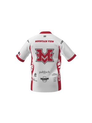 Podiumwear Women's Silver Short Sleeve MTB Jersey (Cycling) Back View