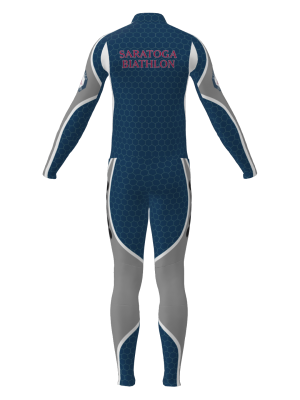 Podiumwear Women's Gold Two-Piece Race Suit (Nordic Skiing) Back View