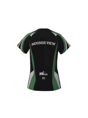 Podiumwear Women's Silver Short Sleeve MTB Jersey (Cycling) Back View