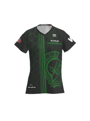 Podiumwear Women's Silver Short Sleeve MTB Jersey (Cycling) Front View