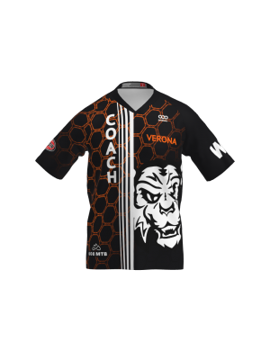Podiumwear Men's Silver Short Sleeve MTB Jersey (Cycling) Front View