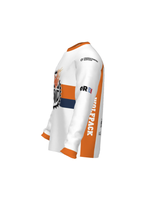 Podiumwear Unisex Silver Long Sleeve Tech Tee (Cycling) Side View