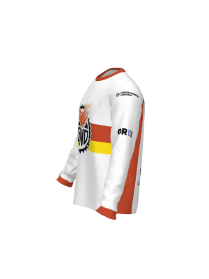 Podiumwear Unisex Silver Long Sleeve Tech Tee (Cycling) Side View