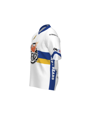 Podiumwear Men's Silver Short Sleeve MTB Jersey (Cycling) Side View