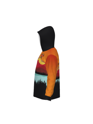 Podiumwear Unisex Slim-Fit Hoodie (Cycling) Side View