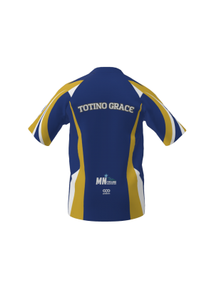 Podiumwear Men's Silver Short Sleeve MTB Jersey (Cycling) Back View