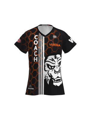 Podiumwear Women's Silver Short Sleeve MTB Jersey (Cycling) Front View