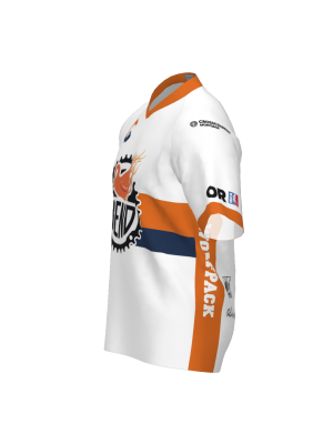 Podiumwear Men's Silver Short Sleeve MTB Jersey (Cycling) Side View