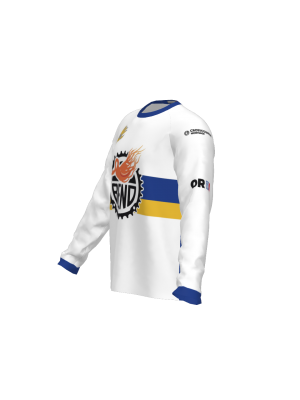 Podiumwear Unisex Silver Long Sleeve Tech Tee (Cycling) Side View