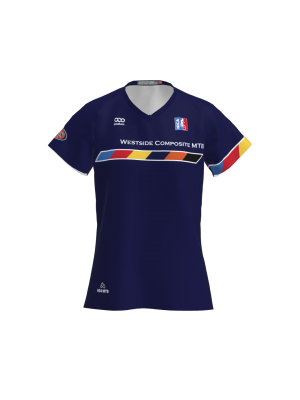 Podiumwear Women's Silver Short Sleeve MTB Jersey (Cycling) Front View