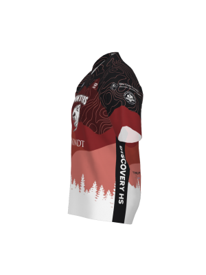 Podiumwear Men's Silver Short Sleeve MTB Jersey (Cycling) Side View