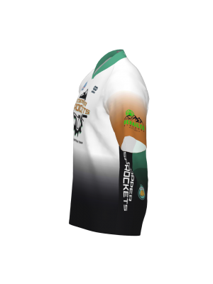Podiumwear Men's Silver Short Sleeve MTB Jersey (Cycling) Side View