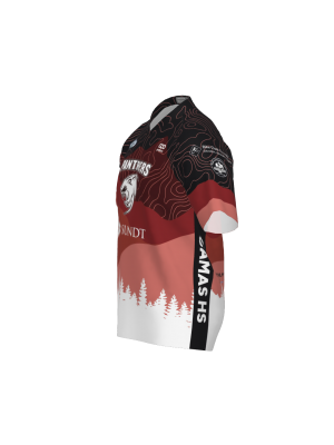 Podiumwear Men's Silver Short Sleeve MTB Jersey (Cycling) Side View