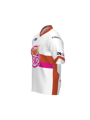 Podiumwear Women's Silver Short Sleeve MTB Jersey (Cycling) Side View