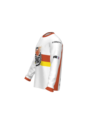 Podiumwear Unisex Silver Long Sleeve Tech Tee (Cycling) Side View