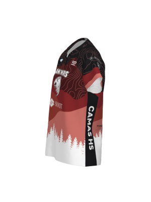 Podiumwear Women's Silver Short Sleeve MTB Jersey (Cycling) Side View