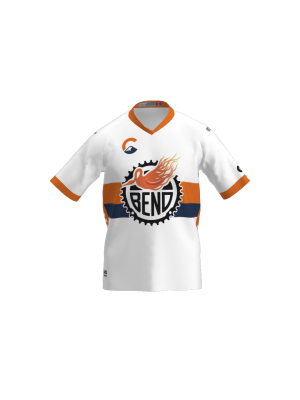 Podiumwear Men's Silver Short Sleeve MTB Jersey (Cycling) Front View