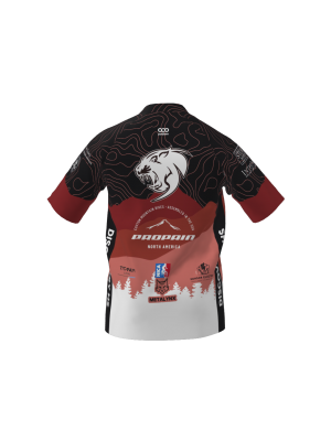 Podiumwear Men's Silver Short Sleeve MTB Jersey (Cycling) Back View