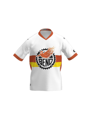 Podiumwear Men's Silver Short Sleeve MTB Jersey (Cycling) Front View