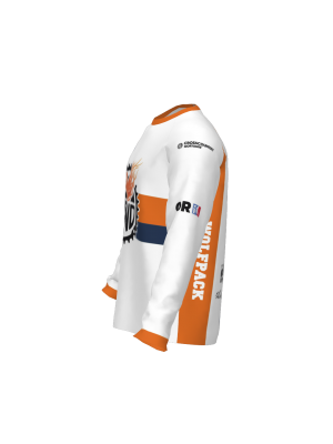 Podiumwear Unisex Silver Long Sleeve Tech Tee (Cycling) Side View