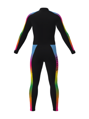 Podiumwear Unisex Gold One-Piece Race Suit (Nordic Skiing) Back View