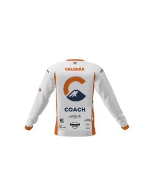 Podiumwear Unisex Silver Long Sleeve Tech Tee (Cycling) Back View