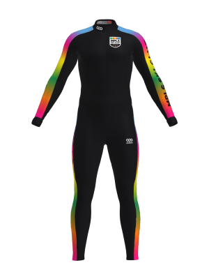 Podiumwear Unisex Gold One-Piece Race Suit (Nordic Skiing) Front View