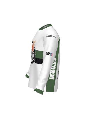 Podiumwear Unisex Silver Long Sleeve Tech Tee (Cycling) Side View
