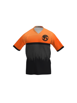 Podiumwear Men's Silver Short Sleeve MTB Jersey (Cycling) Front View
