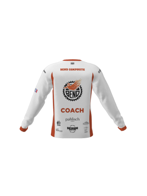 Podiumwear Unisex Silver Long Sleeve Tech Tee (Cycling) Back View