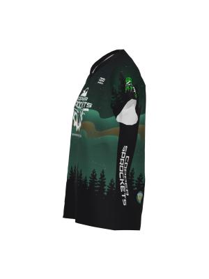 Podiumwear Women's Silver Short Sleeve MTB Jersey (Cycling) Side View