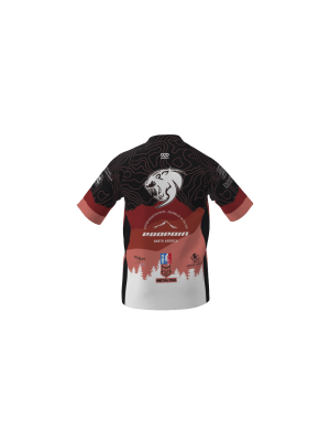 Podiumwear Men's Silver Short Sleeve MTB Jersey (Cycling) Back View